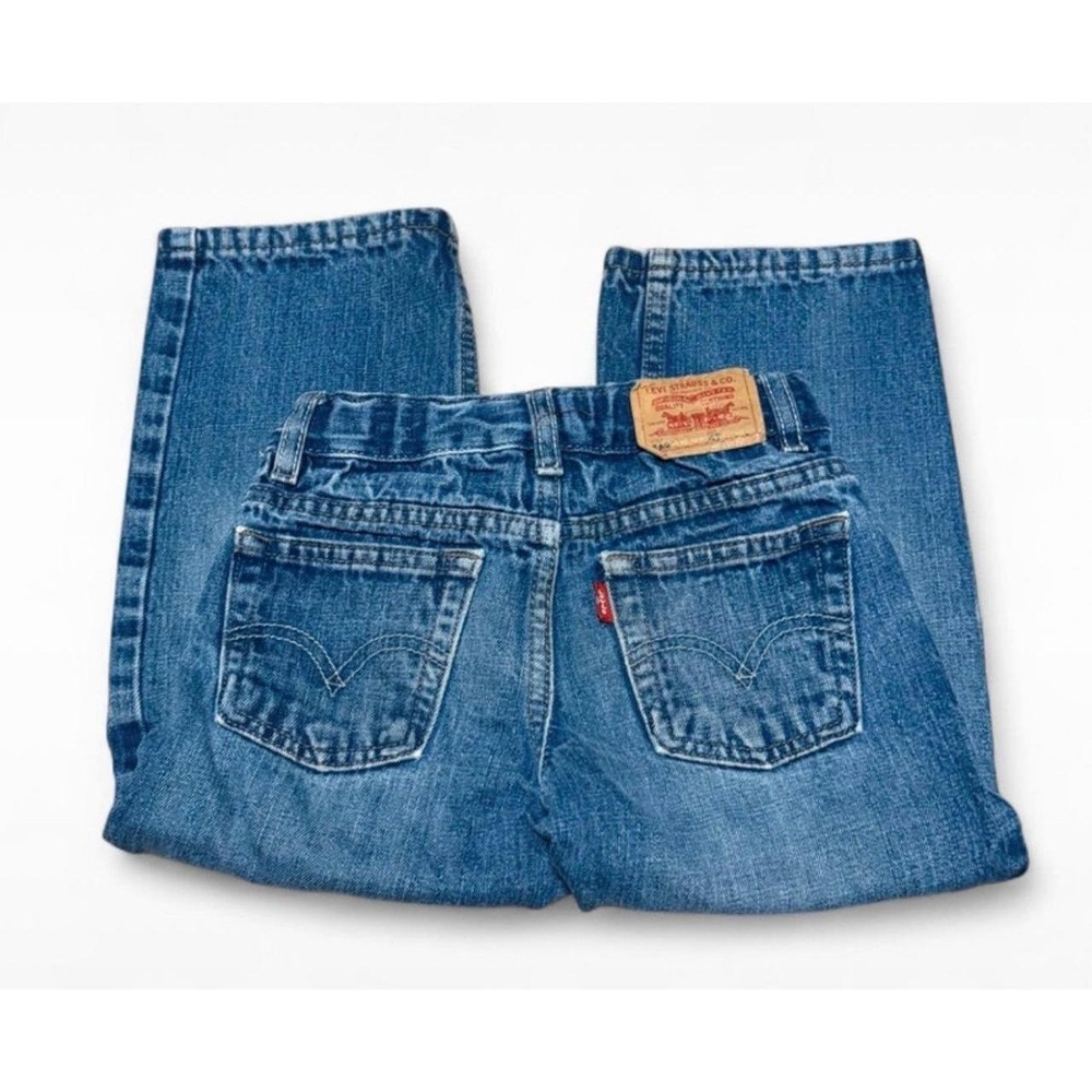Y2K Levi's 549 Boys Jeans Size 4T Relaxed Straight Leg Blue Adjustable Waist